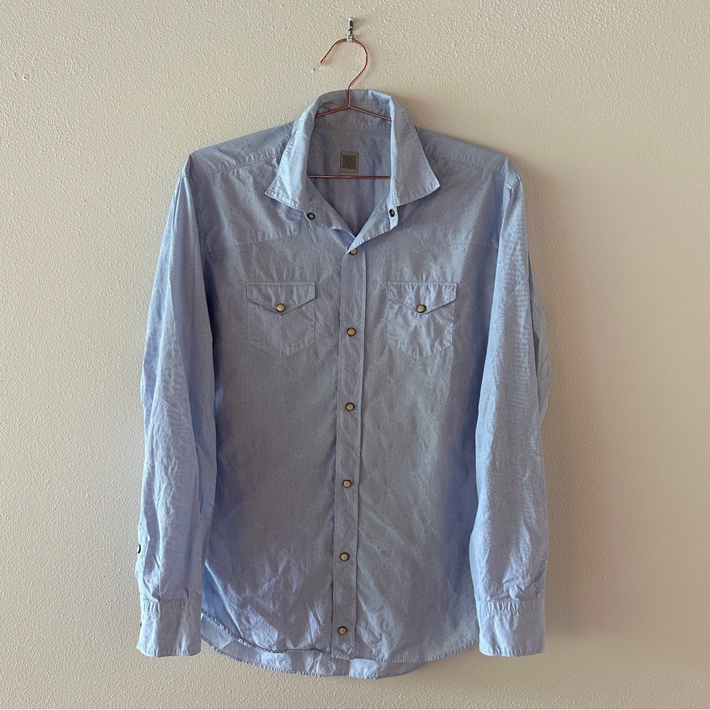 Eleventy Men’s Rose Pattern Button-up
